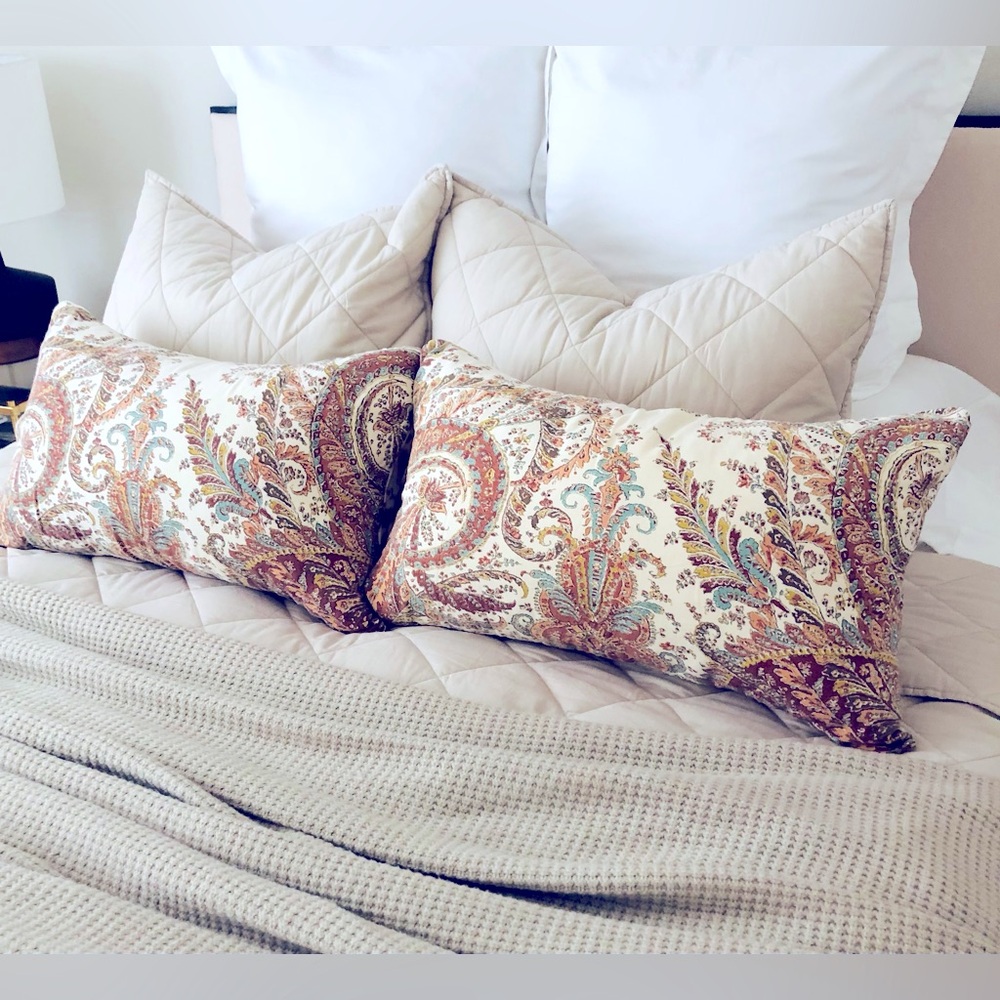 Pottery Barn Reversible Pillow Cover Pair